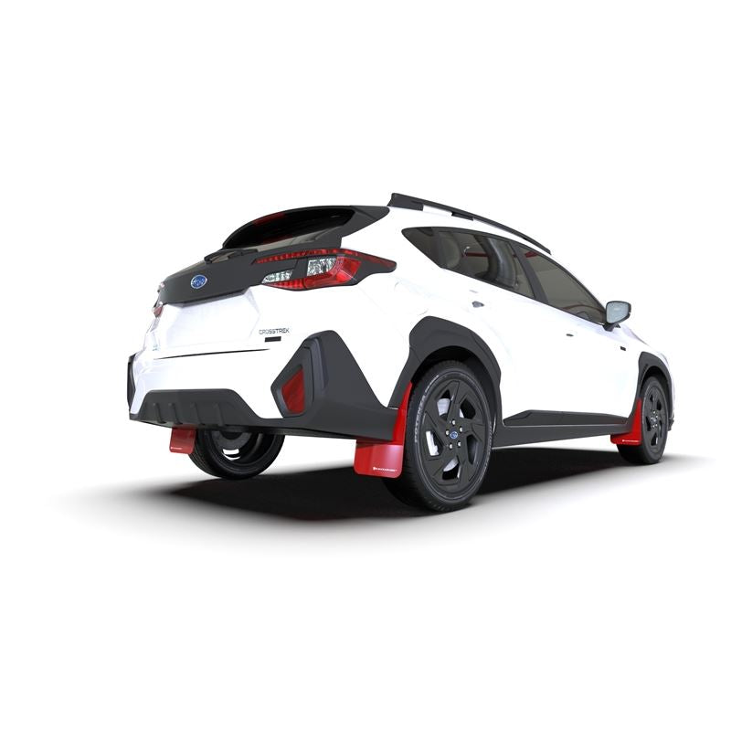 Rally Armor Red Mud Flap/White Logo for 2024 Subaru Crosstrek (MF106-UR-RD-WH)