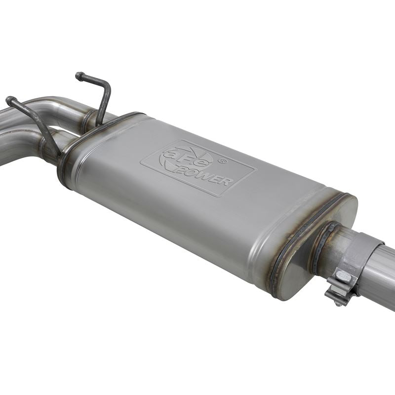 aFe Rebel Series 3 IN to 2-1/2 IN 409 Stainless Steel Cat-Back Exhaust w/ Black Tip (49-44098-B)