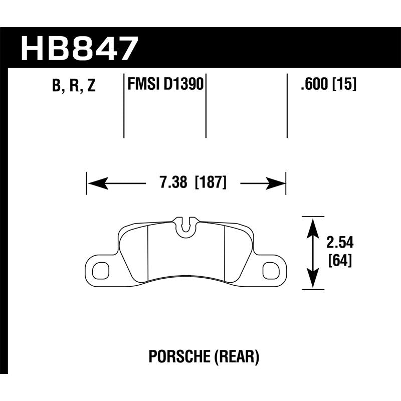 Hawk Performance Performance Ceramic Brake Pads (HB847Z.600)