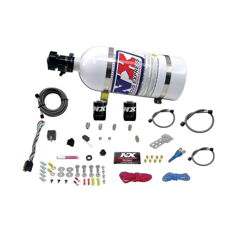 Nitrous Express Ford EFI Race Single Nozzle Nitrous Kit (100-250HP) w/10lb Bottle (20113-10)