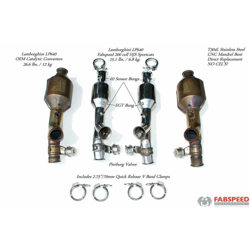 Fabspeed Murcielago Primary Sport Catalytic Converters (01-10) (FS.LAM.MUR640.PSCV)