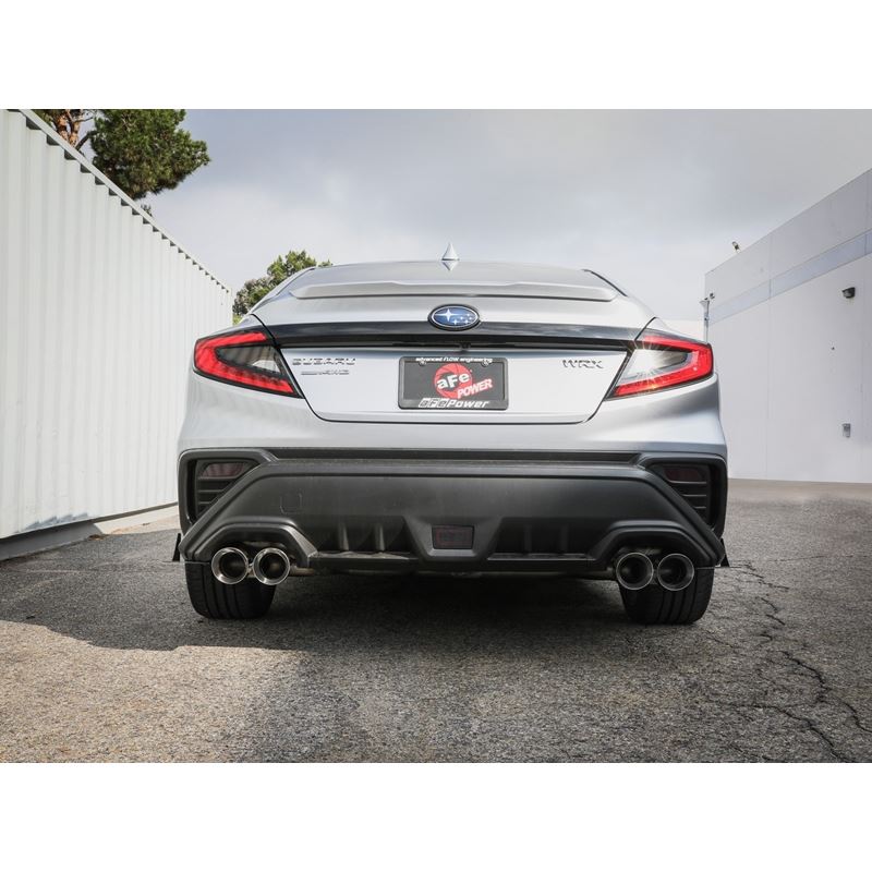 Takeda 3in to 2-1/2in 304 SS Cat-Back Exhaust w/ Polished Tips 22-23 Subaru WRX H4-2.4L(t) (49-36809-P)