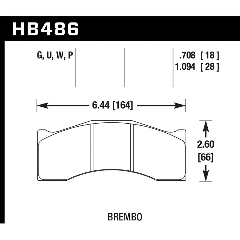 Hawk Performance DTC-70 Disc Brake Pad (HB486U.708)