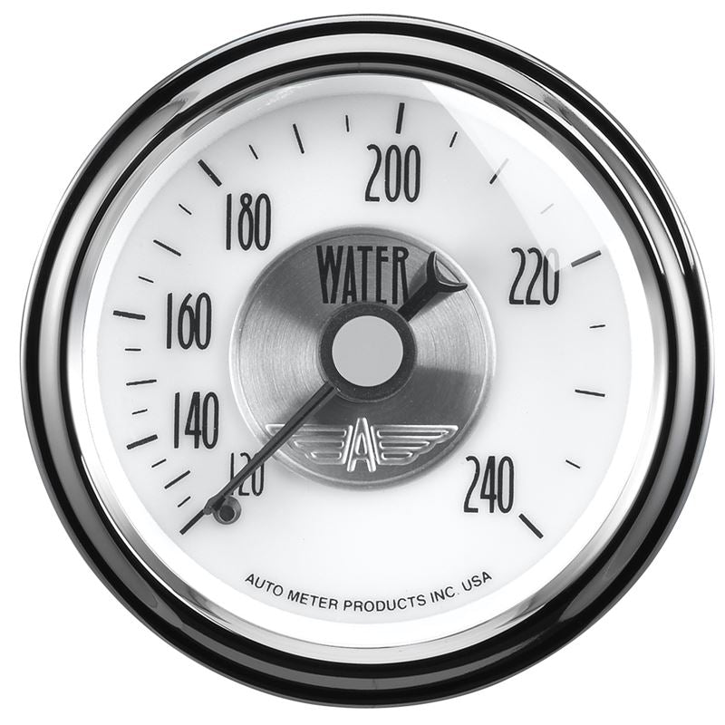 AutoMeter Spek-Pro Gauge Water Temp 2 1/16in 300f Stepper Motor W/Peak and Warn Blk/Chrm (P346318)