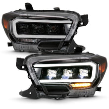 Load image into Gallery viewer, ANZO USA LED Projector Headlight, w/Plank Style Design, Black w/Amber, (111496)