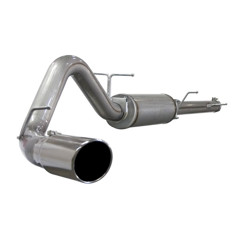 aFe Large Bore-HD 4 IN 409 Stainless Steel Cat-Back Exhaust System w/ Polished Tip (49-43009)