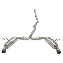 Load image into Gallery viewer, Takeda 304 Stainless Steel Cat-Back Exhaust w/ Blue Flame Tip (49-36615-L)