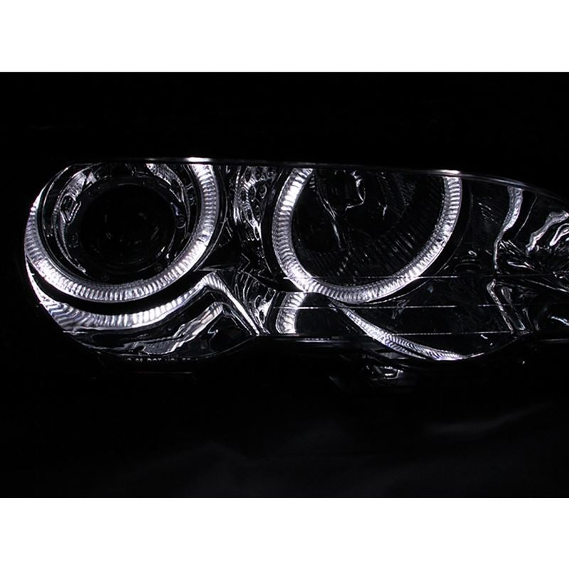 ANZO USA 2000-2003 BMW 3 Series E46 Projector Headlights w/ Halo Chrome (121268)