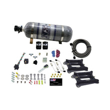 Load image into Gallery viewer, Nitrous Express Dual Holley/Gasoline Nitrous Kit (100-500HP) w/Composite Bottle (50240-12)