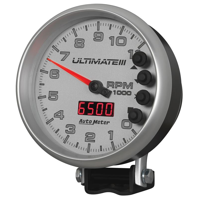 AutoMeter 5 inch Ultimate III Playback Tachometer 11000 RPM - Silver (6886)