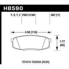 Load image into Gallery viewer, Hawk Performance LTS Brake Pads (HB590Y.682)