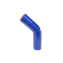 Load image into Gallery viewer, HPS 3/8&quot; ID, 10&quot; Leg, Silicone 45 Degree Elbow Coupler Hose, High Temp 4 pl (HTSEC45-038-L10-BLUE)