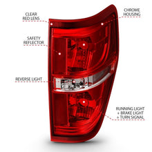 Load image into Gallery viewer, ANZO USA Tail Light Assembly Red/Clear Lens w/o Bulb Pair (311299)