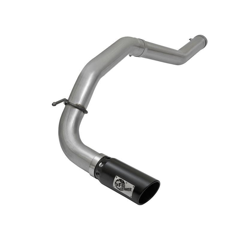 aFe Large Bore-HD 4 IN DPF-Back Stainless Steel Exhaust System w/Black Tip (49-46113-B)