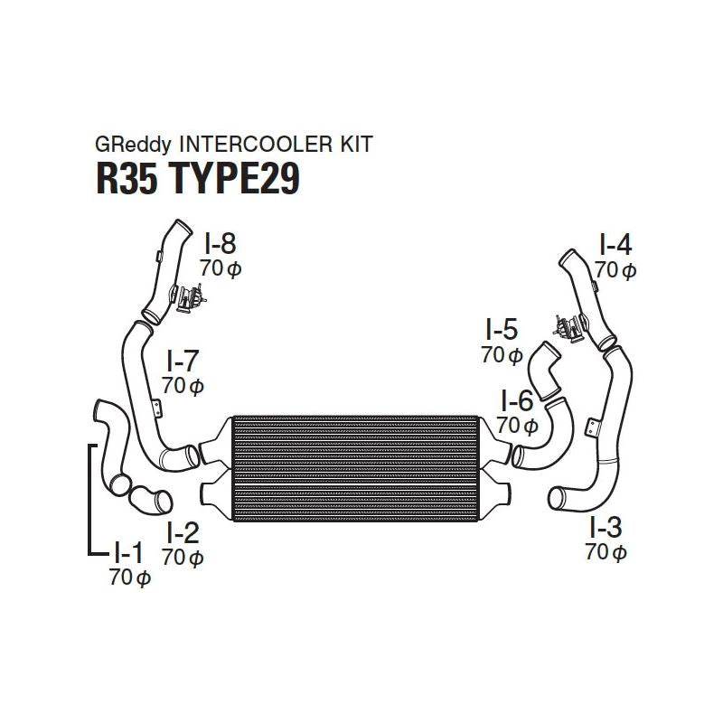 GReddy FULL IC KIT T-29F FOR GREDDY INTAKE MANI. W/ FV2 - R35 (12020225)