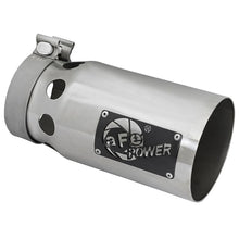 Load image into Gallery viewer, aFe Rebel XD Series 409 Stainless Steel Clamp-on Exhaust Tip Polished Right Side Exit (49T40501-P10)