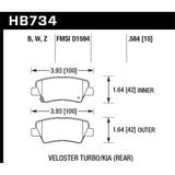 Hawk Performance Performance Ceramic Brake Pads (HB734Z.584)