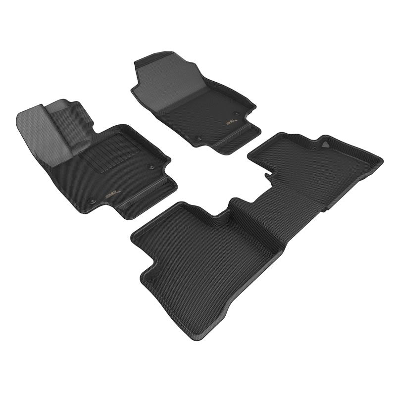 3D Maxpider Custom Fit KAGU Floor Mat (BLACK) Compatible for LEXUS NX 2022-2024 - Full Set (L1LX07601509)