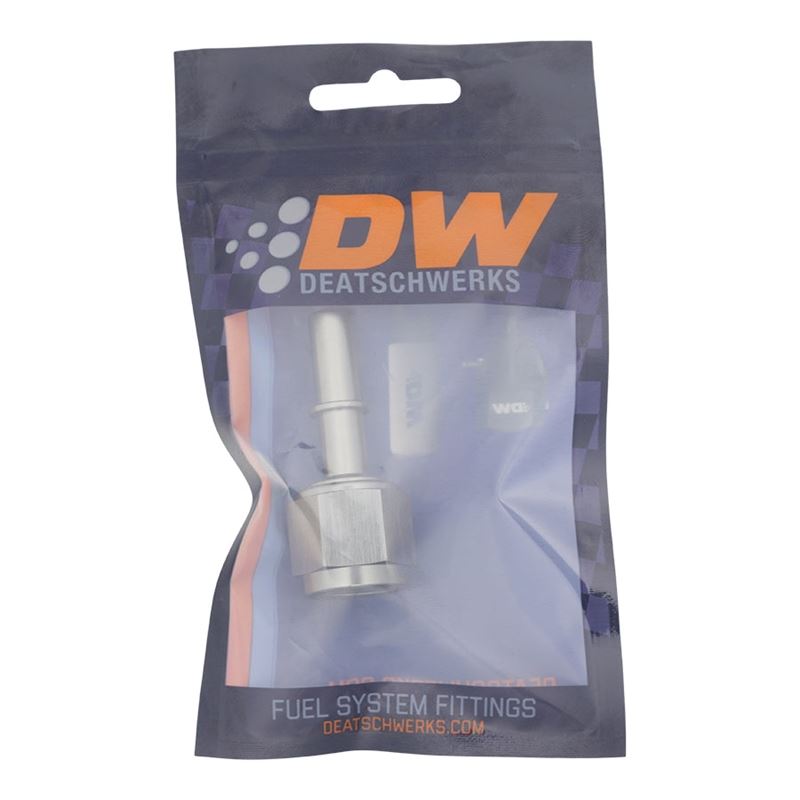 DeatschWerks 8AN Female Flare Swivel to 3/8in Male EFI Quick Disconnect - Anodized DW Titanium (6-02-0133)