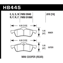 Load image into Gallery viewer, Hawk Performance DTC-60 Brake Pads (HB445G.610)