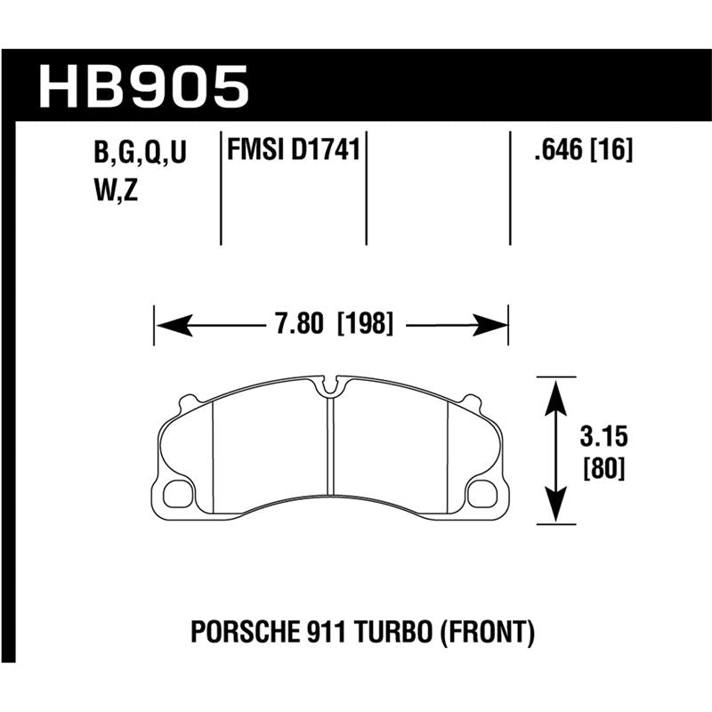 Hawk Performance DTC-70 Brake Pads (HB905U.646)