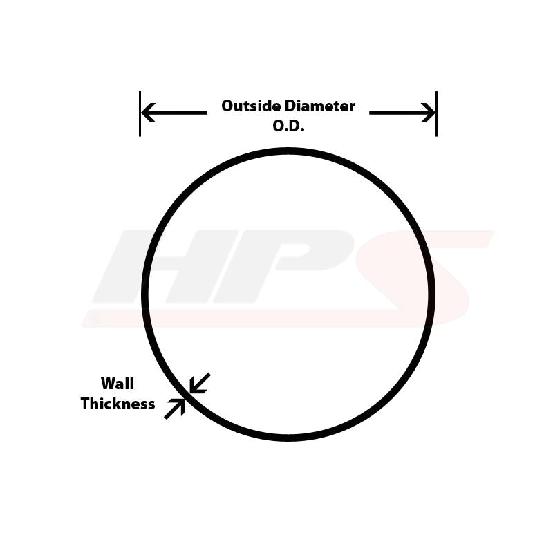 HPS 1-7/8" OD 6061 Aluminum Straight Pipe Tubing 16 Gauge x 2 Feet Long (AST-2F-187)