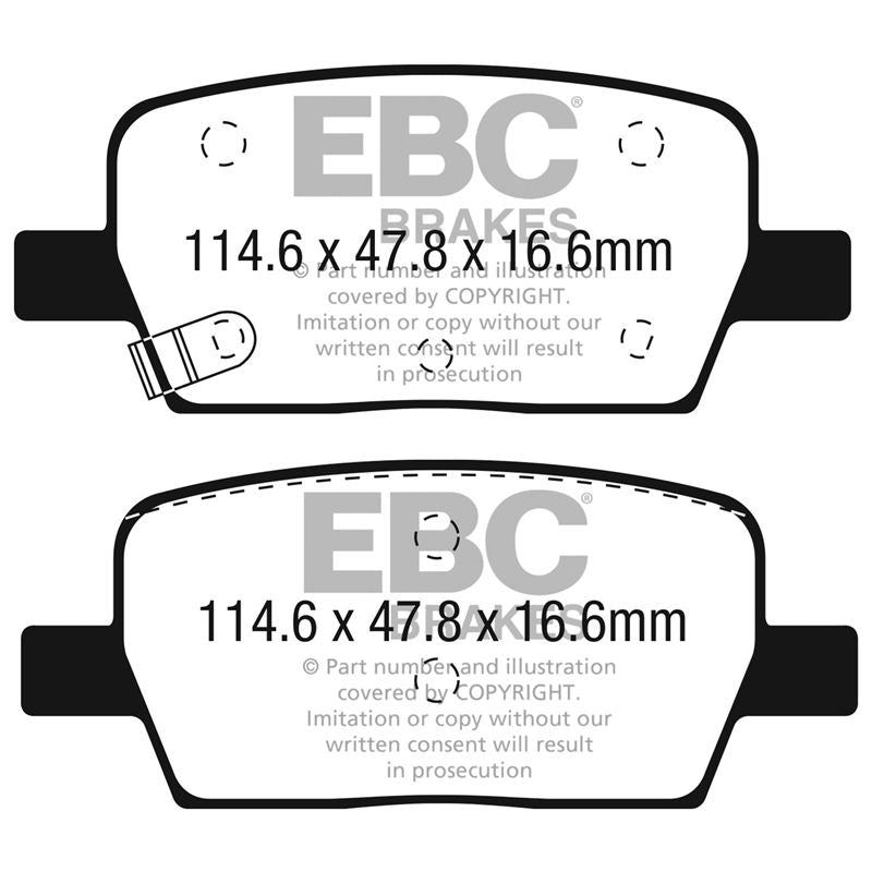 EBC Yellowstuff Street And Track Brake Pads (DP4073R)