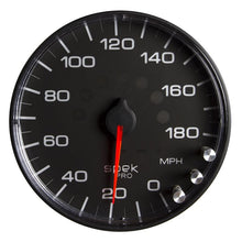 Load image into Gallery viewer, AutoMeter Spek-Pro Gauge Speedometer 5in 180 Mph Elec. Programmable Black/Black (P230328)