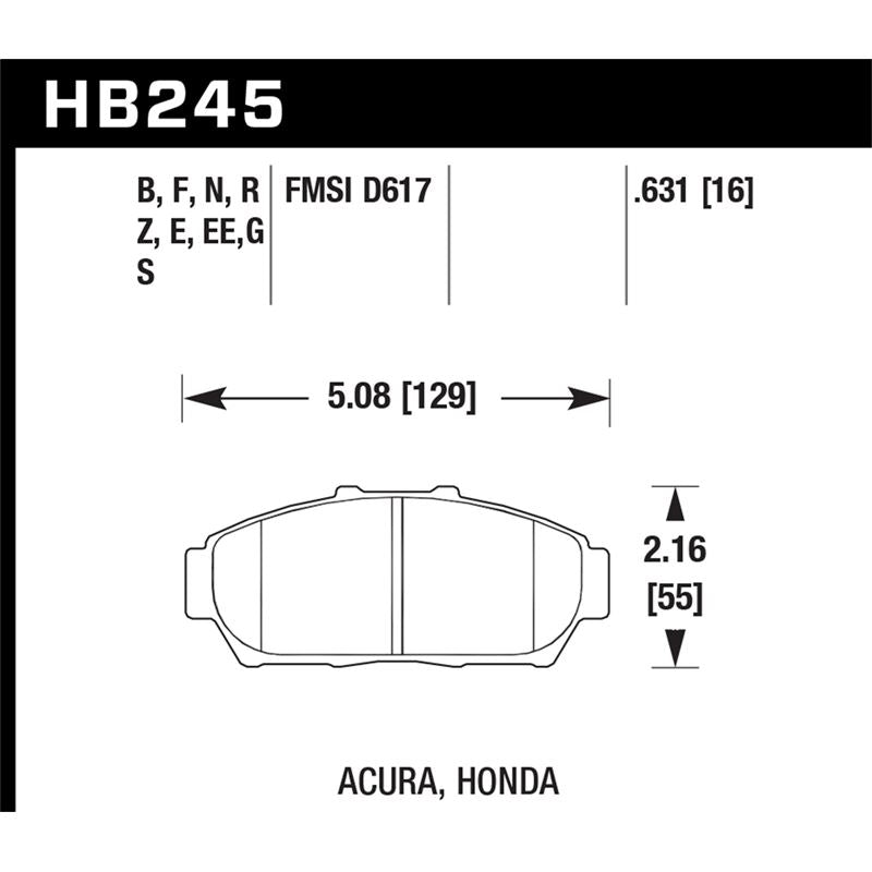 Hawk Performance HT-10 Brake Pads (HB245S.631)