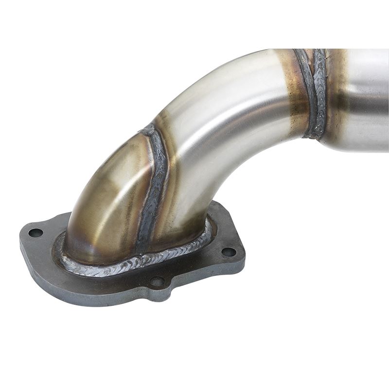 aFe Twisted Steel 3in 304 Stainless Steel Mid Pipe w/ Cat for 14-18 Chevrolet Corvette C7 & Z06 (48-34130-1YC)