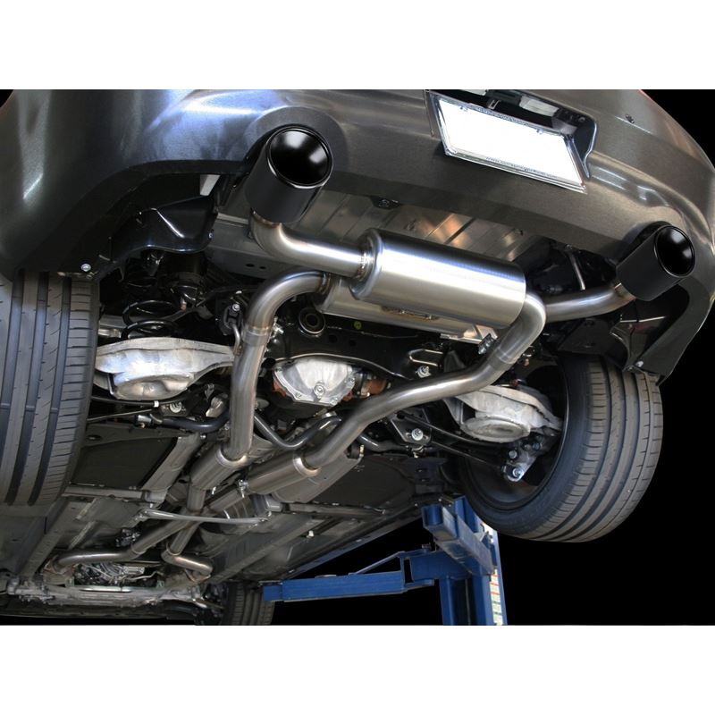 Takeda 2-1/2 IN 304 Stainless Steel Cat-Back Exhaust System w/ Black Tips (49-36103-B)