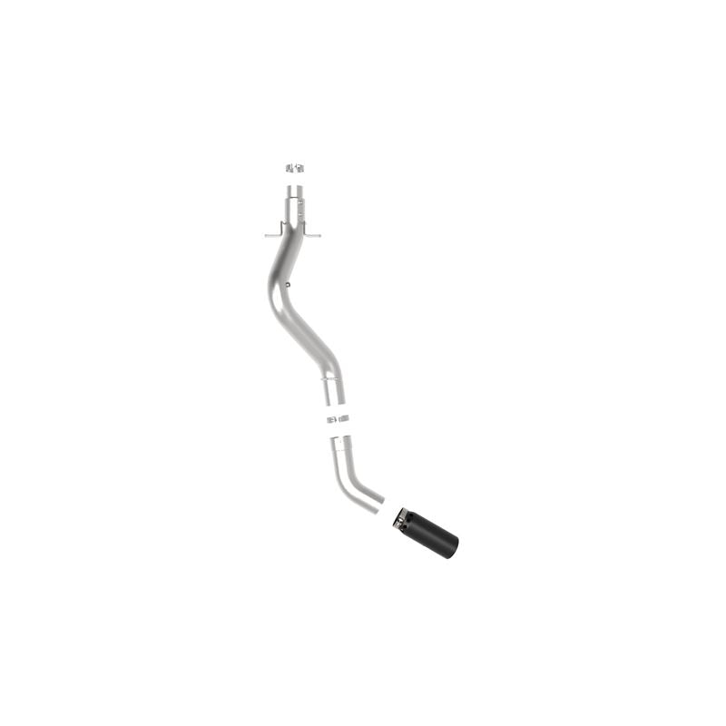 aFe Large Bore-HD 5 IN 409 Stainless Steel DPF-Back Exhaust System w/Black Tip(td)L5P(49-44125-B)