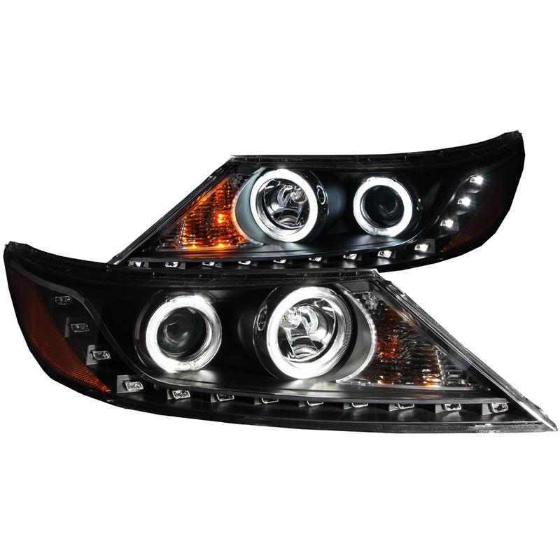 ANZO USA 2011-2013 Kia Sorento Projector Headlights w/ Halo Black (CCFL) (111248)