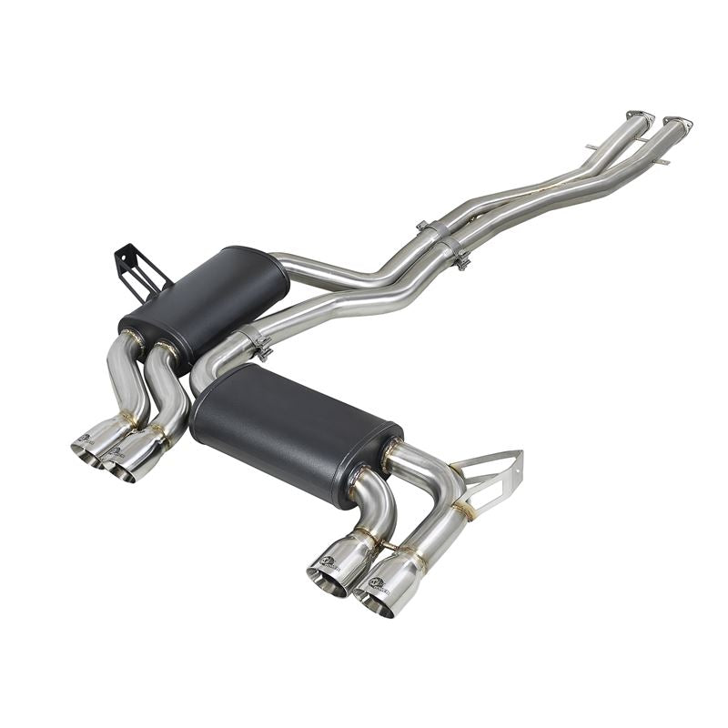 aFe MACH Force-XP 2-1/2 IN 304 Stainless Steel Cat-Back Exhaust w/ Polished Tips (49-36344-P)