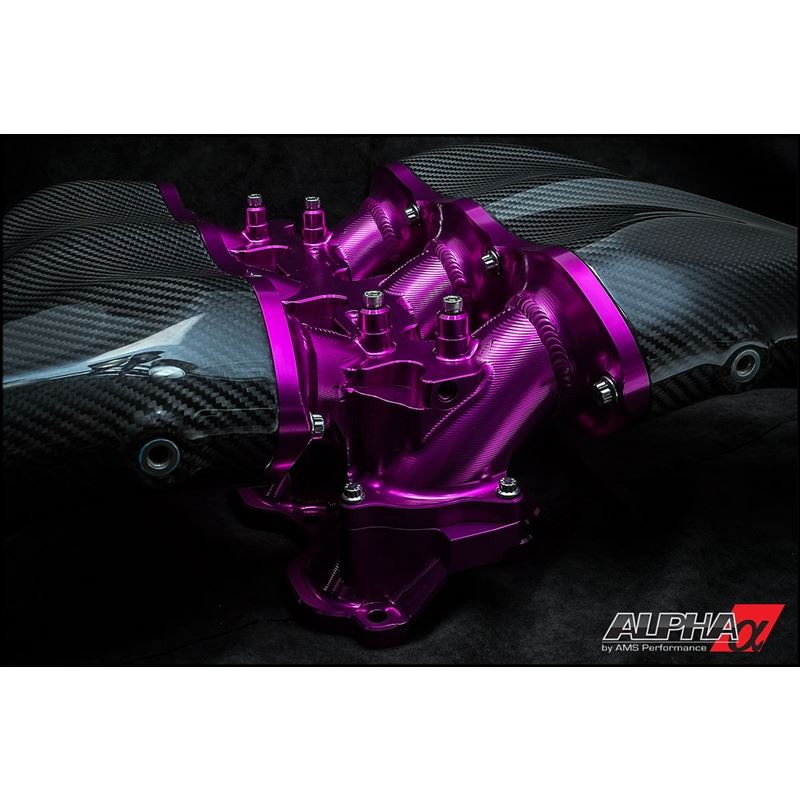 ALPHA R35 Carbon Fiber Intake Manifold - w/ Aux Fuel Rail (12 injectors), Green (ALP.07.08.0101-27)