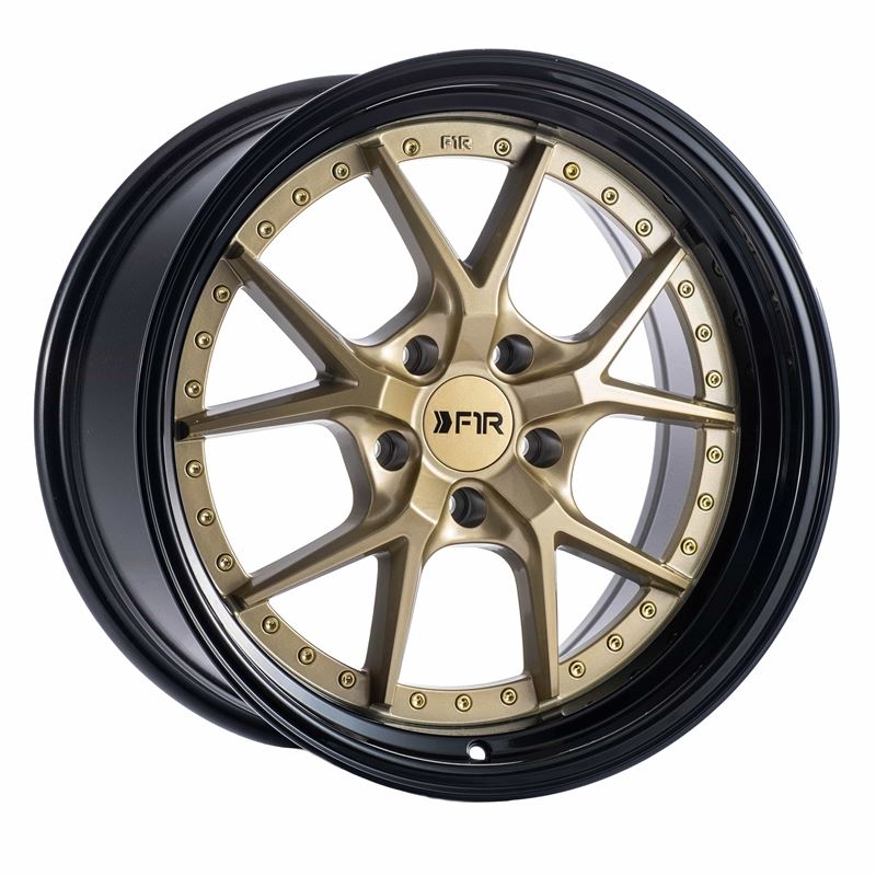 F1R F105 19x9.5 - Gold/ Black Lip Wheel