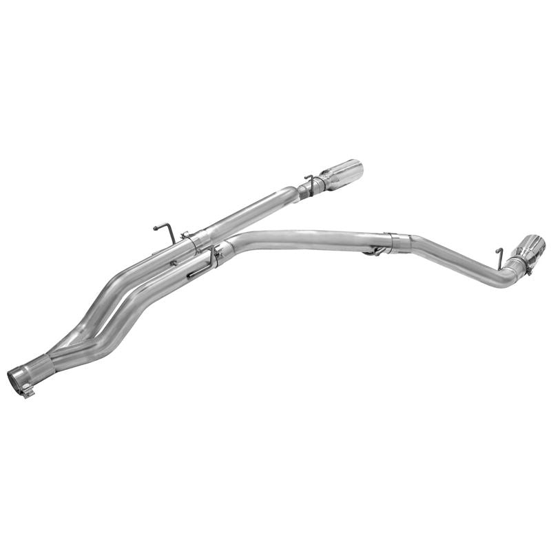 aFe Large Bore-HD 3 IN 409 Stainless Steel DPF-Back Exhaust System w/Polished Tip (49-42045-P)