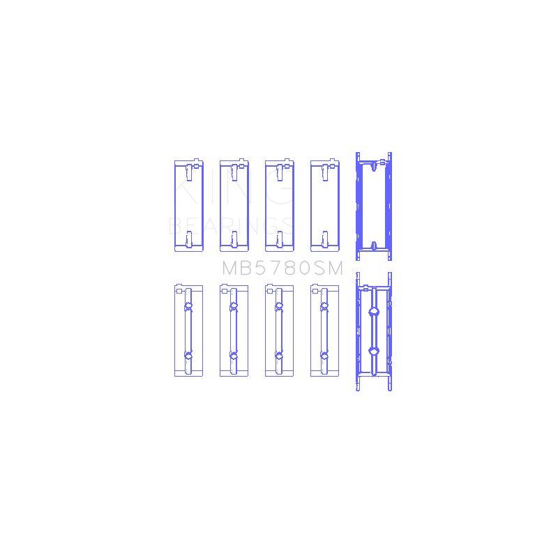 King Engine Bearings Main Bearing Set for 2014-2018 BMW 328d xDrive (MB5780SM0.5)