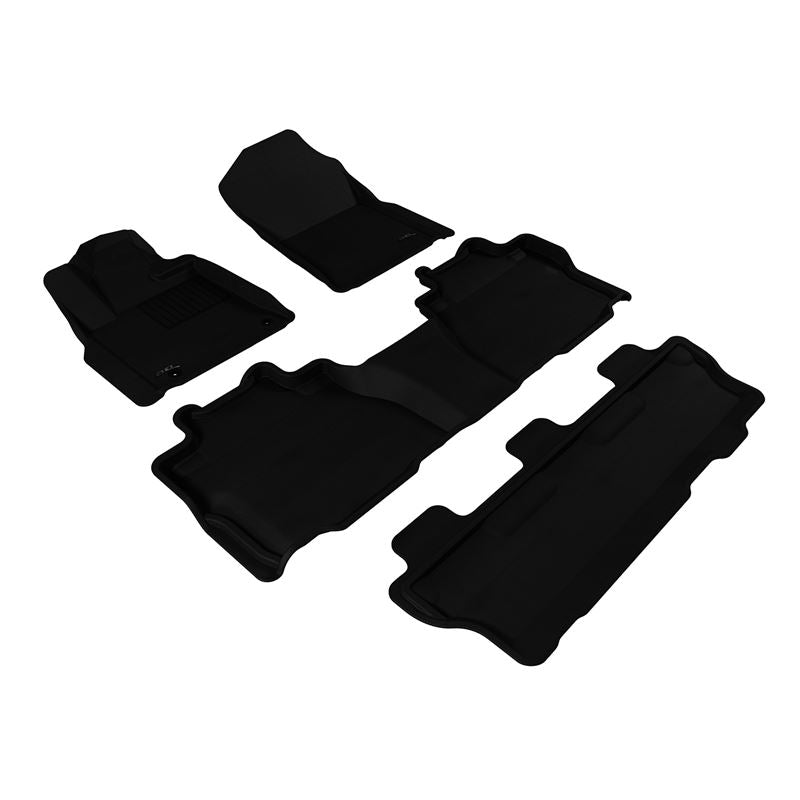 3D Maxpider KAGU Floor Mat, BLACK, 1ST ROW/2ND ROW/3RD ROW (L1TY15201509)