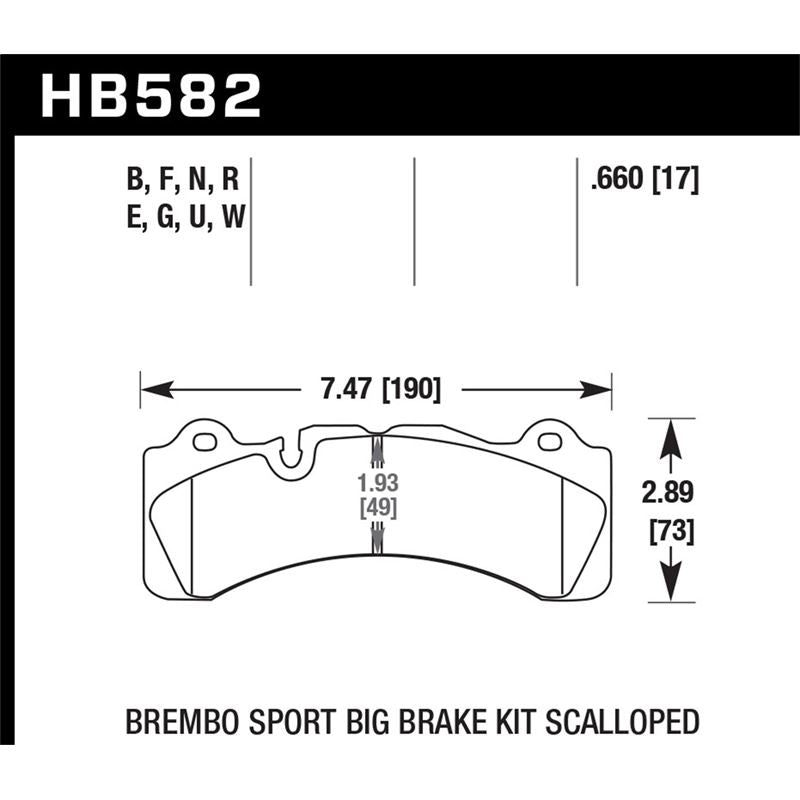 Hawk Performance HP Plus Disc Brake Pad (HB582N.660)