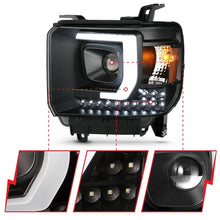 Load image into Gallery viewer, ANZO USA Projector Headlight Set, Plank Style Headlight, Black, w/DRL, Pair, (111450)