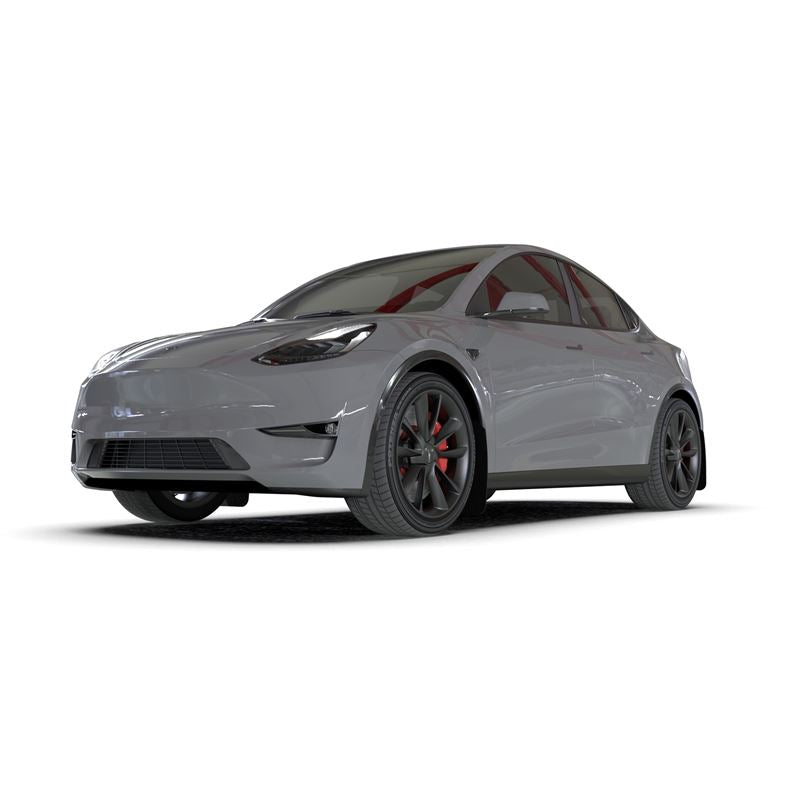 Rally Armor Black UR Mud Flap w/ Dark Grey Logo for 2020-2022 Tesla Y (MF72-UR-BLK/DGRY)