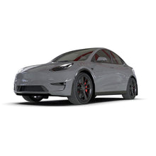 Load image into Gallery viewer, Rally Armor Black UR Mud Flap w/ Dark Grey Logo for 2020-2022 Tesla Y (MF72-UR-BLK/DGRY)