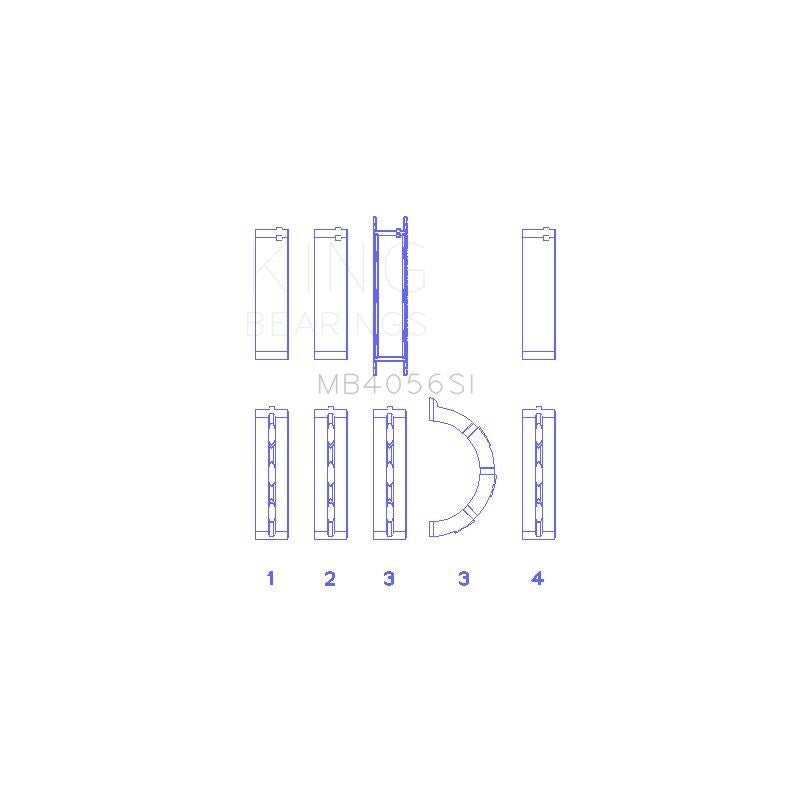 King Engine Bearings Main Bearing Set for 1996-2005 Ford Taurus (MB4056SI0.25)