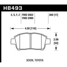 Load image into Gallery viewer, Hawk Performance HPS Brake Pads (HB493F.650)