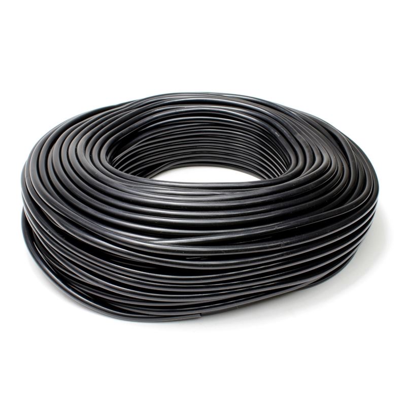 HPS 3/8" (9.5mm) ID Black High Temp Silicone Vacuum Hose - 100 Feet Pack (HTSVH95-BLKx100)