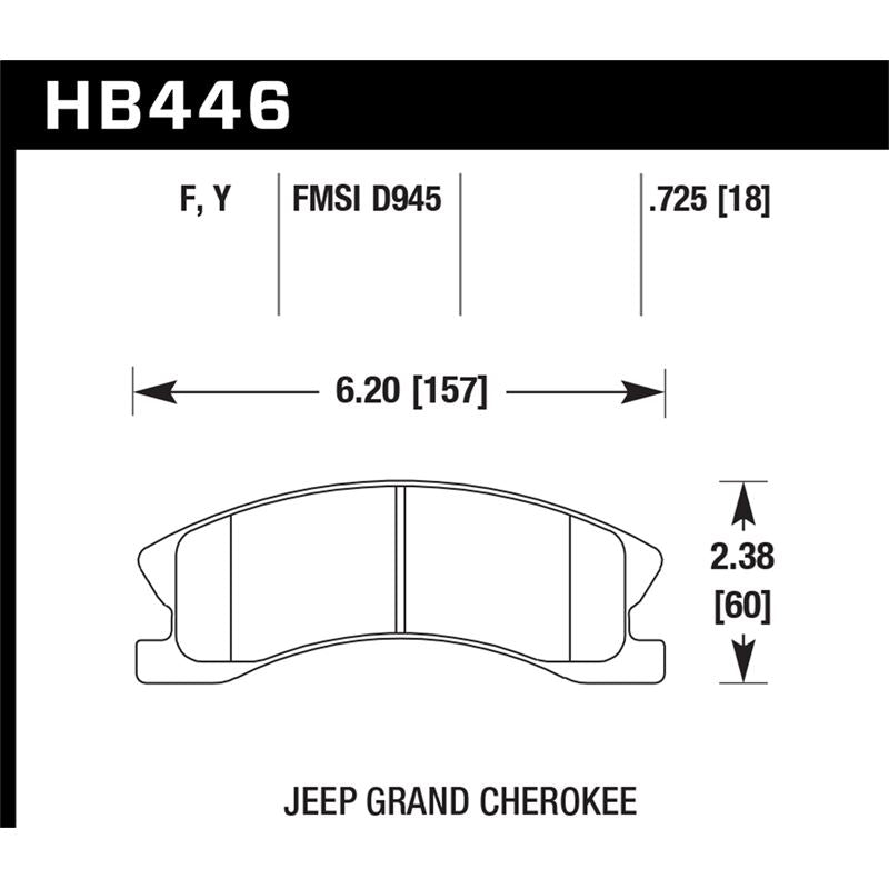 Hawk Performance HPS Brake Pads (HB446F.725)