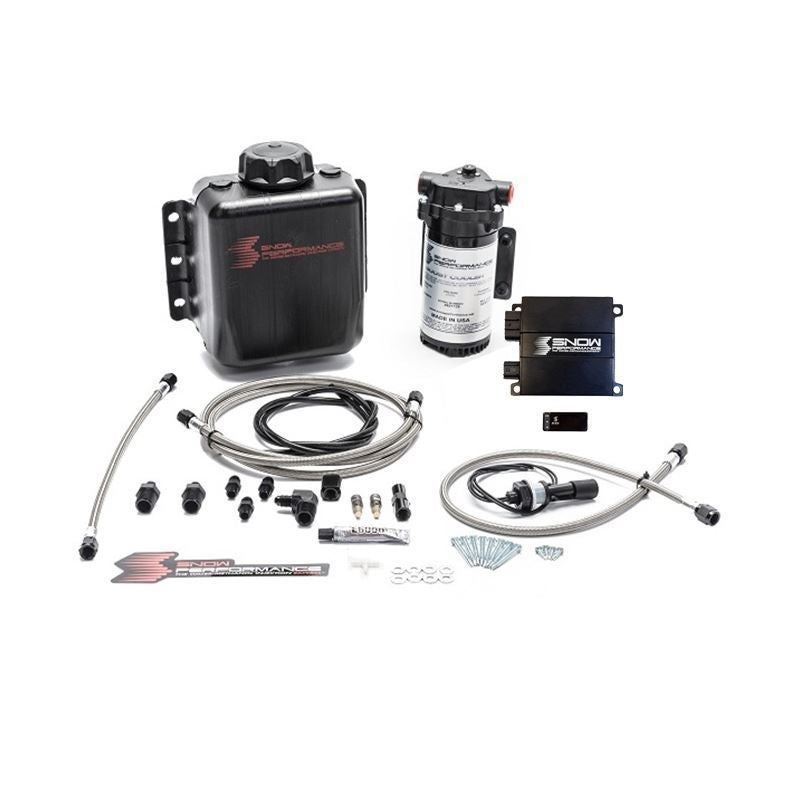 Snow Performance Stg 2 Boost Cooler Prog. Engine Mount Water Injection Kit (SS Braid Line & 4AN) (SNO-20010-BRD)