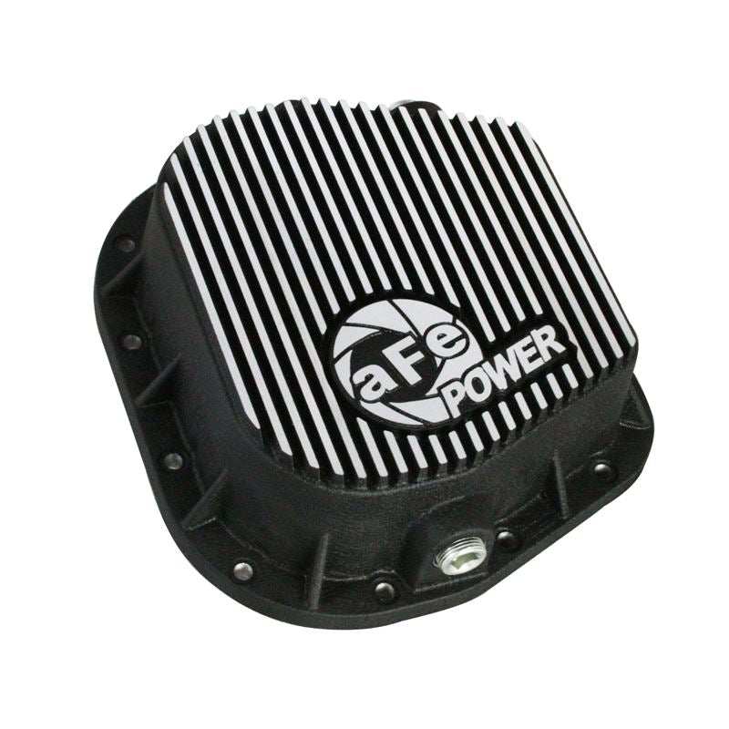 aFe Pro Series Rear Differential Cover Black w/ Machined Fins (9.75-12 Bolt Axle) (46-70152)