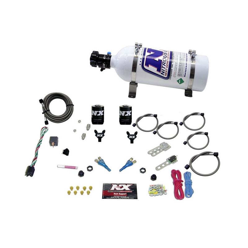 Nitrous Express 92-95 Dodge V8 TBI Dual Nozzle Nitrous Kit (50-125HP) w/5lb Bottle (20213-05)